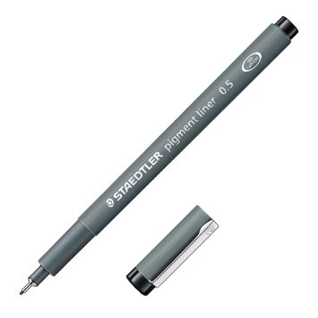 Staedtler Pigment Liner, 0.5mm, Black Ink (308-0.5)