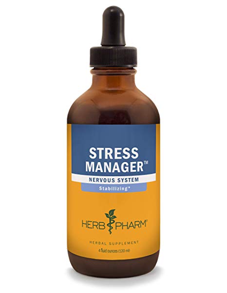 Herb Pharm Stress Manager Liquid Herbal Formula with Rhodiola and Holy Basil Liquid Extracts - 4 Ounce