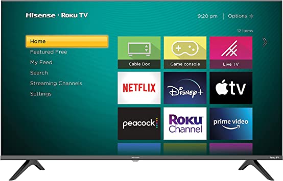 Hisense 32-Inch Class H4 Series LED Roku Smart TV with Google Assistant and Alexa Compatibility (32H4G, 2021 Model)