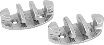 Attwood Corporation 11950-6 Cleat Zig Zag 3" Zinc Plated Pr,Silver