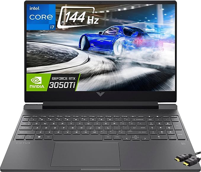 HP Victus 15.6" FHD IPS 144Hz Premium Gaming Laptop, 12th Gen Intel 10-Core i7-12650H, NVIDIA GeForce RTX 3050 Ti, Backlit KB, WiFi 6, Enhanced Thermals, Windows 11 Home(32GB|1TB SSD)