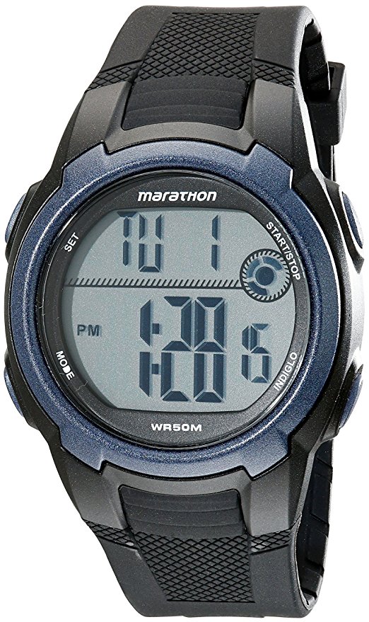 Timex Men's T5K820M6 Marathon Digital Watch With Black Resin Band