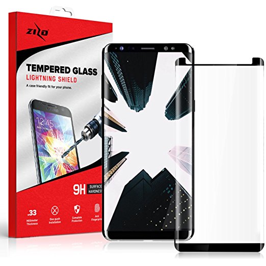 Samsung Galaxy Note 8 Screen Protector, ZIZO [Edge to Edge] Tempered Glass to [Fully Cover] w/ [9H Hardness] Bubble Free [Anti-Scratch] Note 8