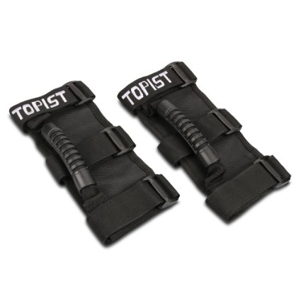 Jeep Grab Handles,Topist Heavy Duty Ultimate Roll Bar Grab Handles Set, Jeep Wrangler Grab Bar, Easy-to-fit for Off Road Enthusiasts, Pack of 2