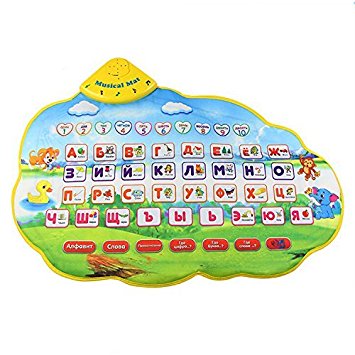 TOOGOO(R) Children Learning Mat Russian Language Toy Funny Alphabet Mat Learning Education Phonetic Sound Carpet ABC Toy