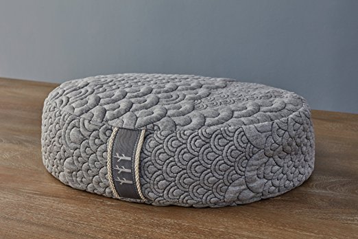 Brentwood Home Crystal Cove Meditation Pillow, Made in California, Oval