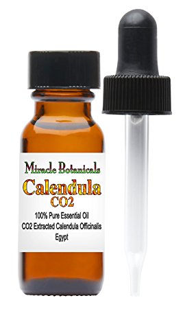 Miracle Botanicals CO2 Extracted Calendula Essential Oil - 100% Pure Calendula Officinalis - 15ml or 30ml Sizes - Therapeutic Grade - 15ml