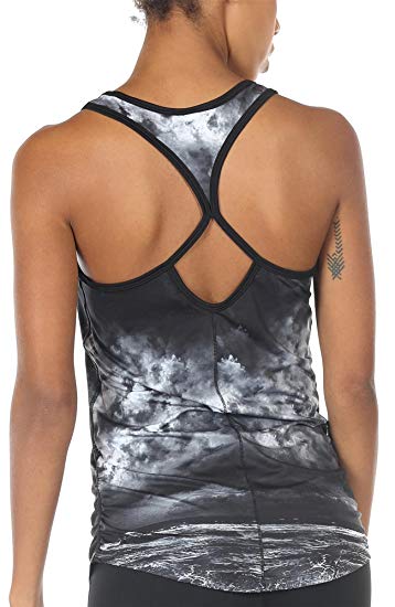 icyzone Workout Yoga Fitness Sports Racerback Tank Tops for Women