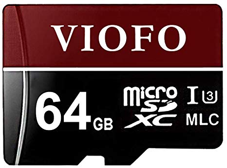 VIOFO 64GB High Speed MLC Micro SDXC U3 Memory Card with Adapter for Dash Camera Action Camera Professional Camera Support Ultra HD 4K Video Recording