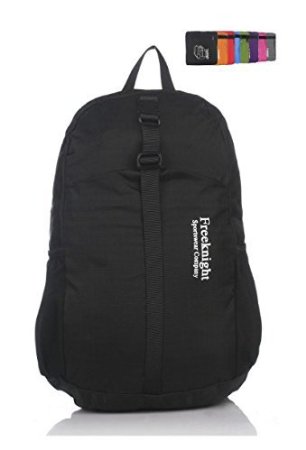Packable Handy Lightweight Travel Backpack Daypack-Large-Black
