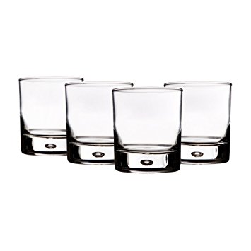 Home Essentials Red Series 10 Oz. Bubble-bottomed Round Cut Drinking Glasses, Set of 8