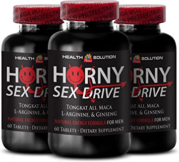 male enhancing pill - HORNY SEX DRIVE - horny goat weed for men - Tongkat Ali extract - maca root - tribulus - Korean Ginseng - Siberian Ginseng - Nettle root - Muira Puama - 3 Bottles 180 Tablets