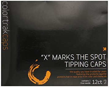 Colortrak "X Marks the Spot" Disposable Tipping Caps with Neck Protector (12 Count   1 Highlighting Needle)