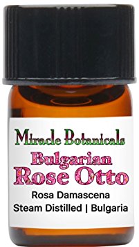 Miracle Botanicals Bulgarian Rose Otto Essential Oil - 100% Pure Rosa Damascena - 2ml, 5ml, and 10ml Sizes - Therapeutic Grade - 2ml