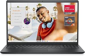 Dell Inspiron 15 3535 Notebook 15.6 inch FHD  (1920 x 1080) Laptop, AMD Ryzen 5 7520U Processor, AMD Radeon Graphics, 8GB RAM, 512GB SSD, Windows 11 Home, Italian Keyboard, Nero