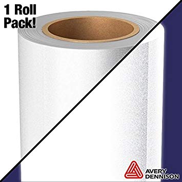 Avery White Silver Reflective Industrial Grade Craft Vinyl Roll (1 Roll Pack)