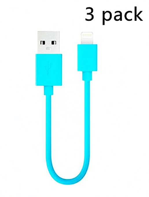 Lightning (1FT30cm) 3Pack USB A to Lightning Compatible Cable / Charger Cord, for iPhone 7/6s/6s Plus/6/6 Plus/5s/5, iPad mini/4/3/2, iPad Pro Air 2 (Blue)