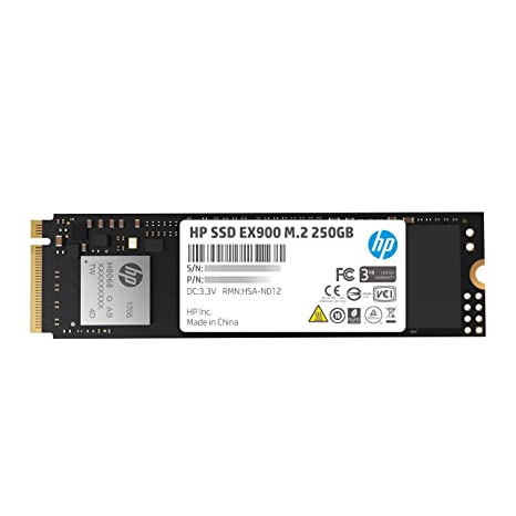 HP SSD EX900 M.2 250GB PCIe 3.0 x4 NVMe 3D TLC NAND Internal Solid State Drive (2YY43AA)