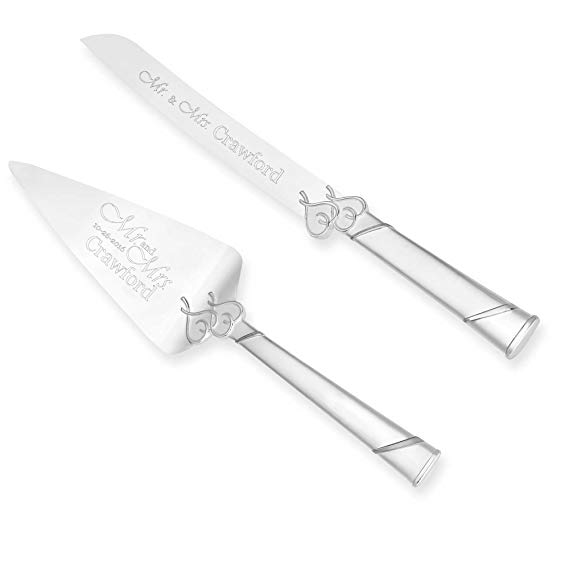 Lenox Personalized True Love Silver 2pc Dessert Set