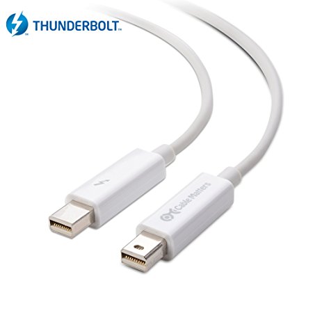 [Certified] Cable Matters Thunderbolt 2 Cable in White 3.3 ft /1m