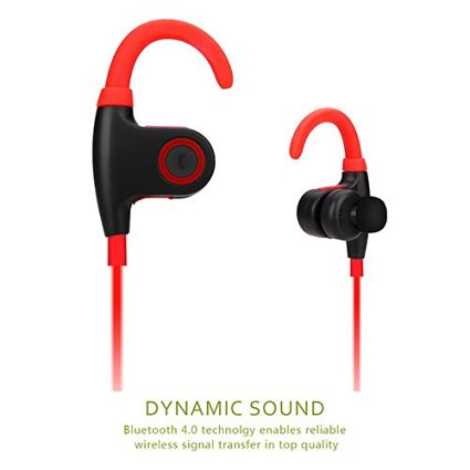 Bluetooth Wireless Headphones - IPX5 Waterproof Sports Headphones With Built In HD Microphone and Speaker - Intelligent Voice Prompt, Noise Reduction, Ultra-Long Life Standby Time