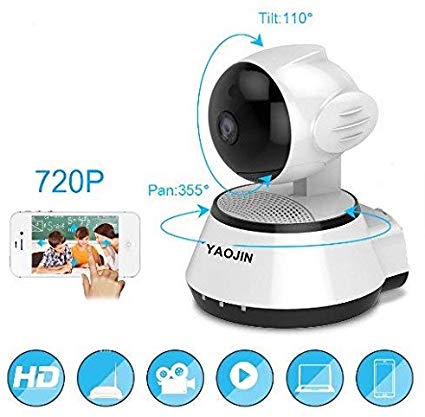 YAOJIN W4 720p HD WiFi Wireless IP Security Camera CCTV [Ivory White]