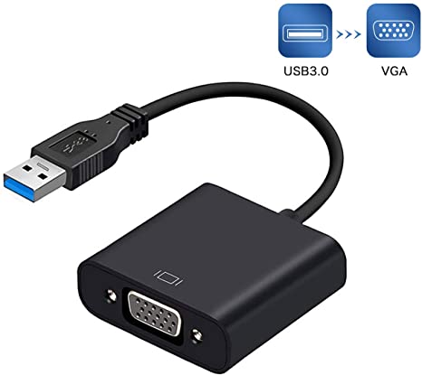 USB to VGA Adapter, USB 3.0/2.0 to VGA Adapter 1080P HD Multi-Display Video Converter, Compatible with Windows 7/8 / 8.1/10 for Computer, Desktop, Laptop, PC, Monitor, Projector,HDTV