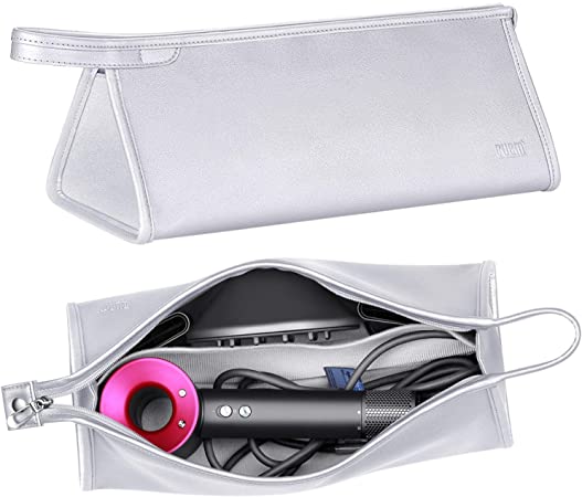 BUBM Travel Case for Dyson Airwrap/ Dyson Curling Iron, Portable Hair Dryer Carrying Bag Waterproof Storage for Dyson Supersonic Styler Accessories Protection Organizer (Silver)