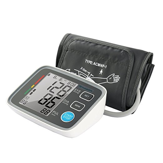 Blood Pressure Monitor Wrist Accurately Detects Blood Pressure Heart Rate & Irregular Heartbeat, Large LCD Display Digital Blood Pressure Cuff with Large LCD Screen