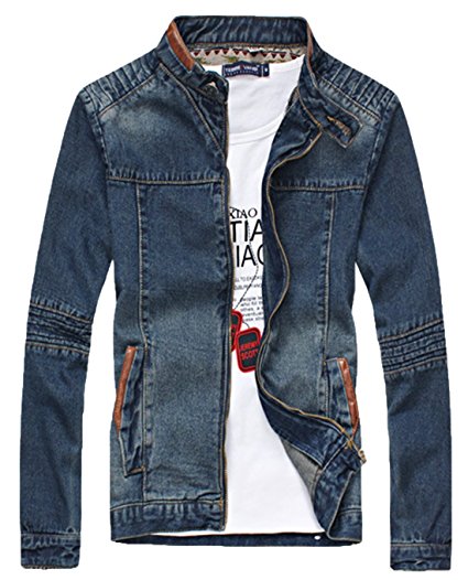 XueYin® Men's Denim Jacket Slim Fit Plus size