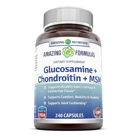 Amazing Nutrition Amazing Formulas Glucosamine   Chondroitin   MSM 240 Capsules