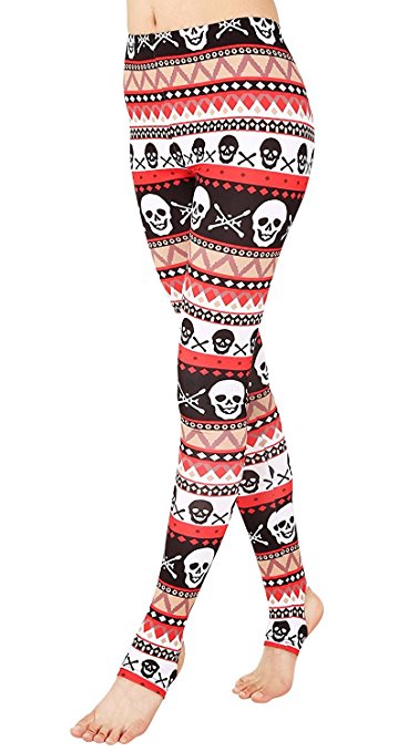 Alaroo Women's Tribal Christmas Stirrup Legging Pants