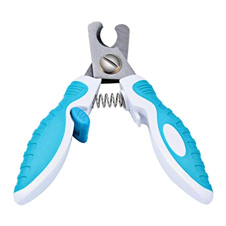 Petper ABJNLCLP01 Dog Nail Clippers with Safety Guard Lock and Sturdy Non Slip Handles Blue