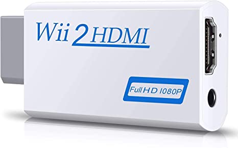 Wii to hdmi Converter, Goodeliver wii to hdmi Adapter, wii to hdmi1080p 720p Connector Output Video & 3.5mm Audio - Supports All Wii Display Modes White