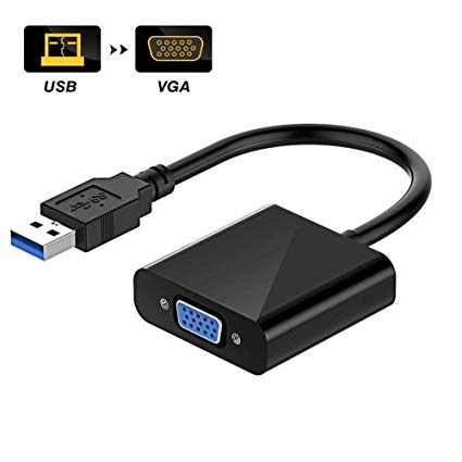 USB to VGA Adapter,CHIULOIAN USB 3.0 to VGA Adapter Multi-Display Video Converter- PC Laptop Windows 7/8/8.1/10,Desktop, Laptop, PC, Monitor, Projector, HDTV, Chromebook