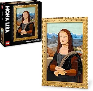 LEGO Art La Joconde - Set de Construction du Tableau de Léonard de Vinci - Décoration Intérieur Murale - Kit de Loisir Créatif pour Adultes, Cadeau pour Les Amateurs d'art, Hommes et Femmes 31213