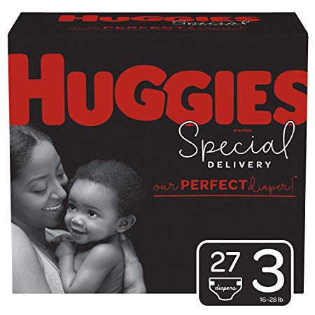 Huggies Special Delivery Hypoallergenic Baby Diapers, Size 3 (16-28 lbs.), 27 Count, Jumbo Pack