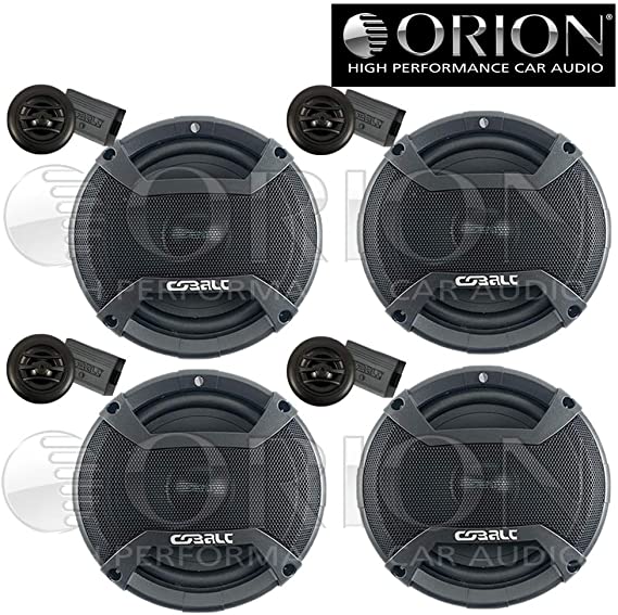 Two Pair 4 Component Speakers Orion CO652C New 2019 Model 6.5" 2-Way 500 Watt 4ohm Cobalt Series Car Audio Component Speaker System Two 2 Sets Four (4) Component Speakers