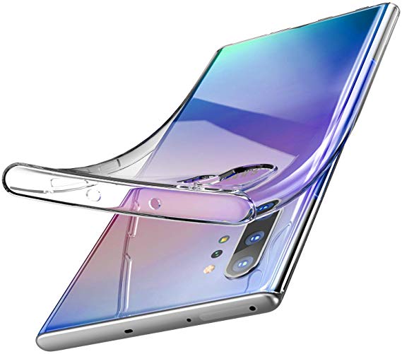 TOZO for Samsung Galaxy Note 10 Plus Case Premium Clear Soft TPU Gel Ultra-Thin [Slim Fit] Transparent Flexible Cover for Samsung Galaxy Note 10  5G [Clear Gel]