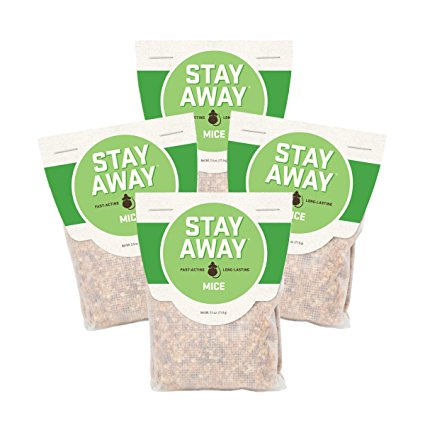 Stay Away Mice Repellent Pest Control Scent Pouches, All Natural - Repels Mice with No Mess and Environmentally Safe, 12 PACK - from the makers of FRESH CAB! Not for sale in IN, DC, NM, MS, CT, ME, SD