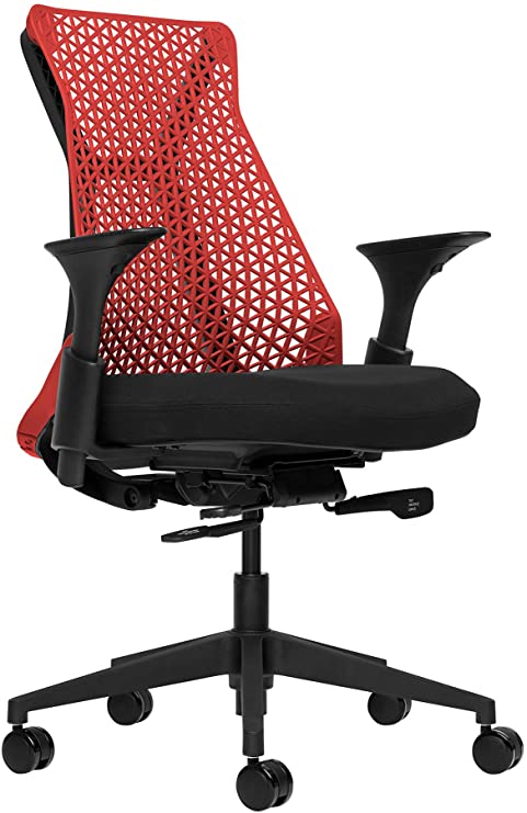 Bowery Fully Adjustable Management Office Chair (Red/Black)