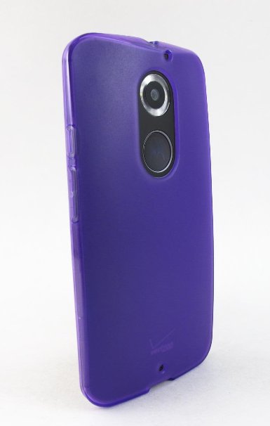 Moto X 2nd Gen2014 Case Kaleidio Wrap Flexible Matte TPU Gel Skin Case Cover for Motorola Moto X 2nd Gen2014 Package Includes a Overbrawn Prying Tool and Stylux StylusPen Duts Plug Combo - Retail Packaging Purple