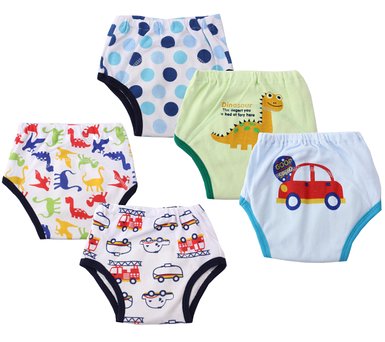 Dimore Baby Toddler 5 Pack Assortment Cotton Training Pants