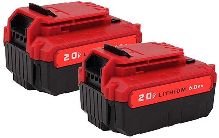 2 Pack 6.0Ah Replacement for Porter Cable 20V Battery MAX Lithium PCC685L PCC680L PCC682L PCC685LP Battery