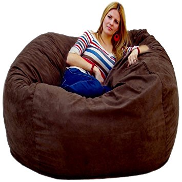 Cozy Sack 5-Feet Bean Bag Chair, Large, Chocolate