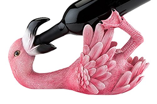 True Polyresin Flirty Flamingo Bottle Holder, Multicolor