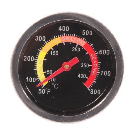 Teika Temperature Gauge Grill Pit Thermometer Fahrenheit for Barbecue Meat Cooking Pork Lamb Beef