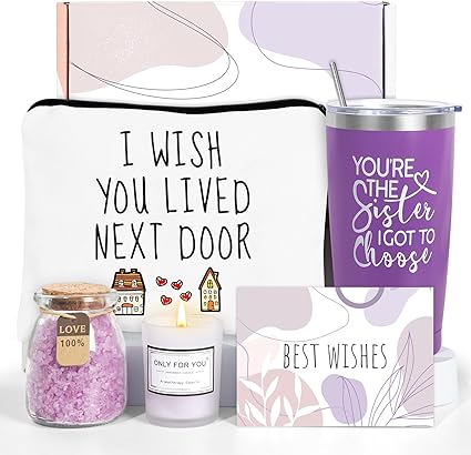 Birthday Gifts for Women - Relaxing Spa Gift Basket Set, Christmas Gifts for Her Mom Sister Best Friend Wife, Friendship Gifts for Women, Funny Gifts for Female, Unique Gifts for Women (Purple)