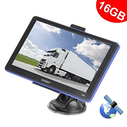 Xgody 886 SAT NAV Car Truck Lorry GPS Navigation System 7 Inch Capacitive Touchscreen 16GB (8GB ROM   8GB TF Card) Navigator with FM MP3 Lifetime Maps Update with Sun Shade (886F TF)