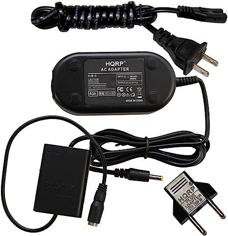 HQRP AC Adapter Compatible with Canon ACK-DC100 PowerShot G1-X Mark II, PowerShot N100áDigital Camera 9167B001 9169B001 9168B001 9535B001 NB-12L   Euro Plug Adapter